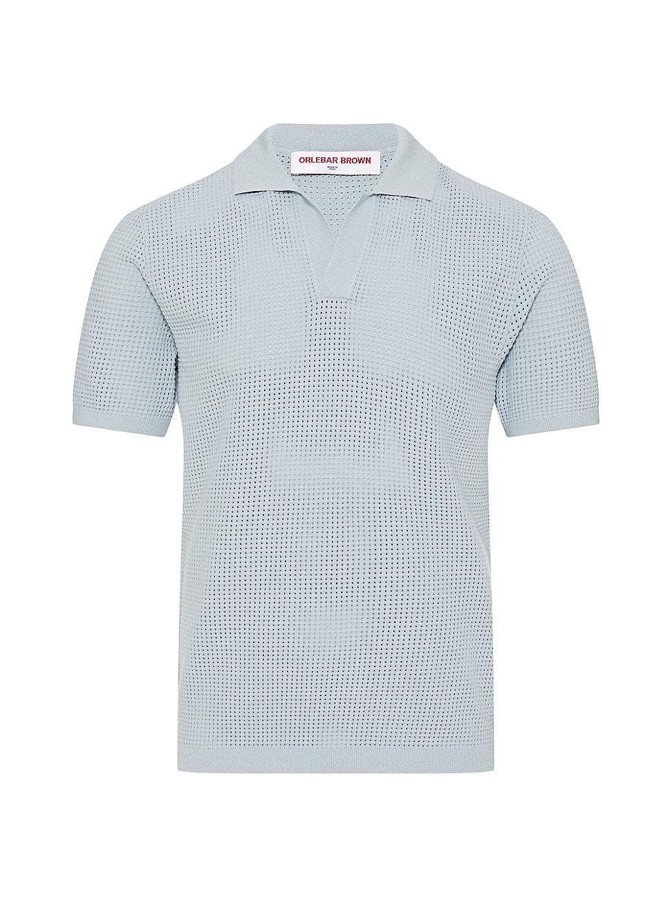 Mens Roddy Waffle-Knit Polo Shirt Product Image