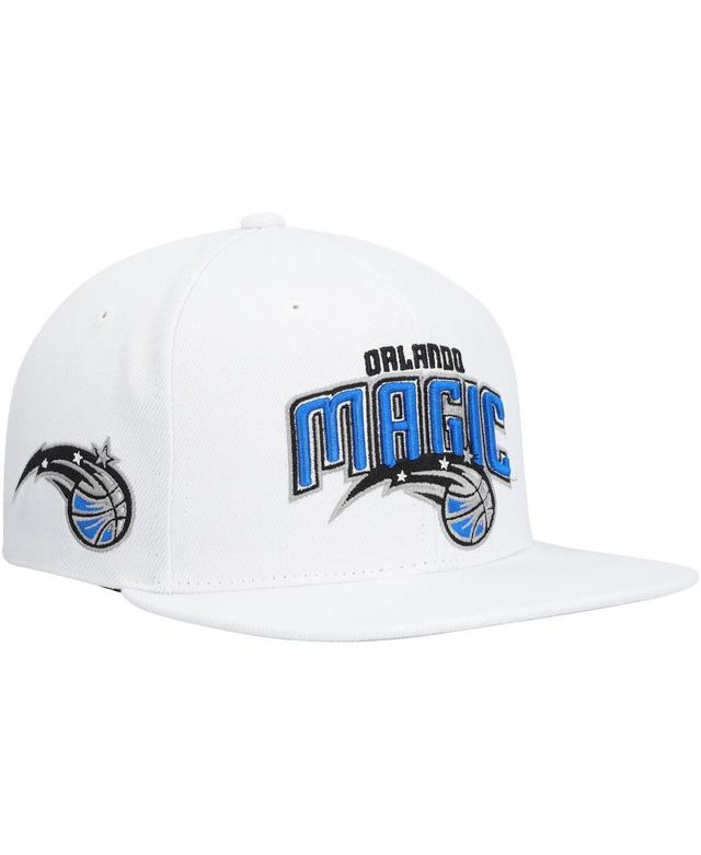 Mens Mitchell & Ness White Orlando Magic Side Core 2.0 Snapback Hat Product Image