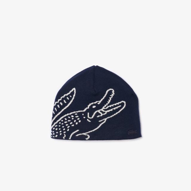 Wool Jacquard Crocodile Beanie Product Image