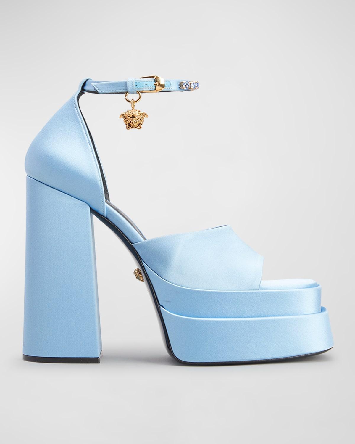 Versace Womens Ankle Strap Platform High Heel Sandals Product Image