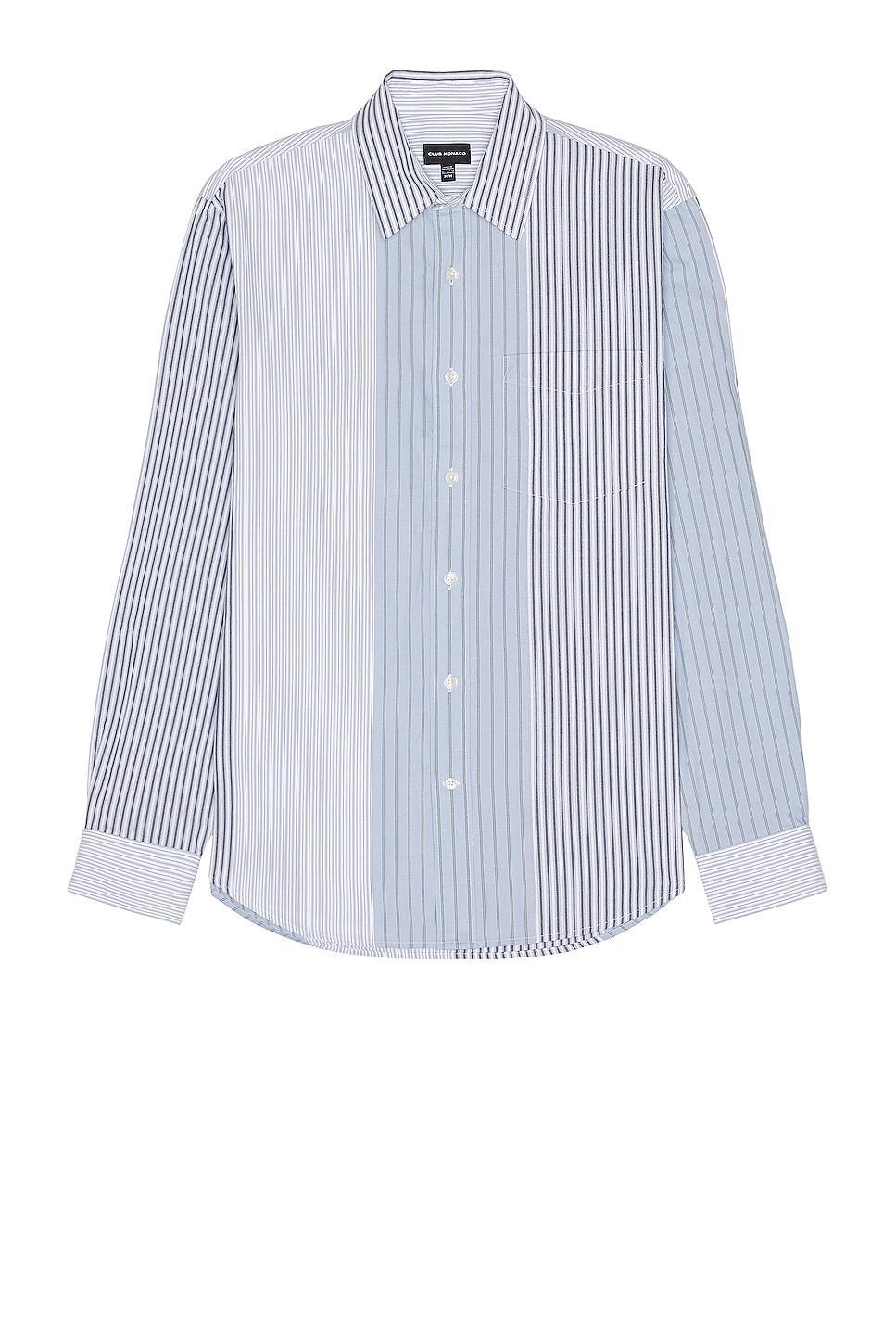 Club Monaco Multi Stripe Long Sleeve Shirt Blue. (also in ). Product Image