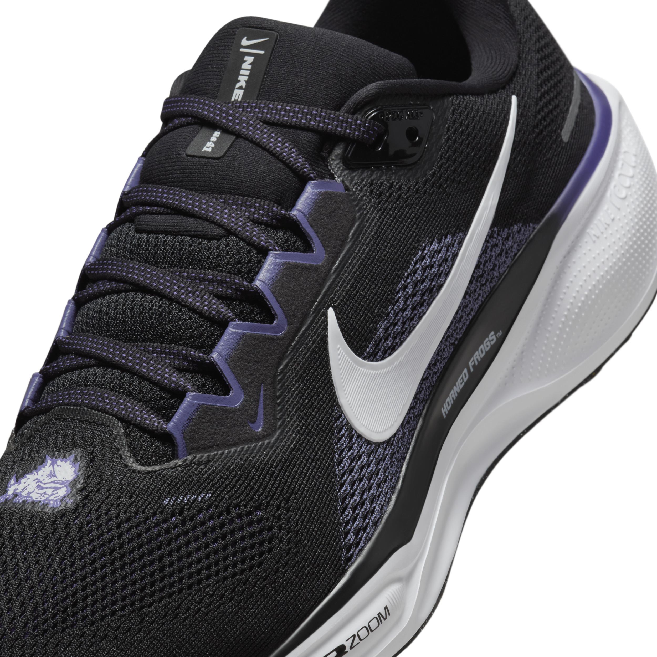 TCU Pegasus 1 Nike Men's College Road Running Shoes Product Image