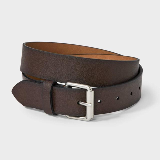 Mens Casual Roller Buckle Belt - Goodfellow & Co Brown Product Image