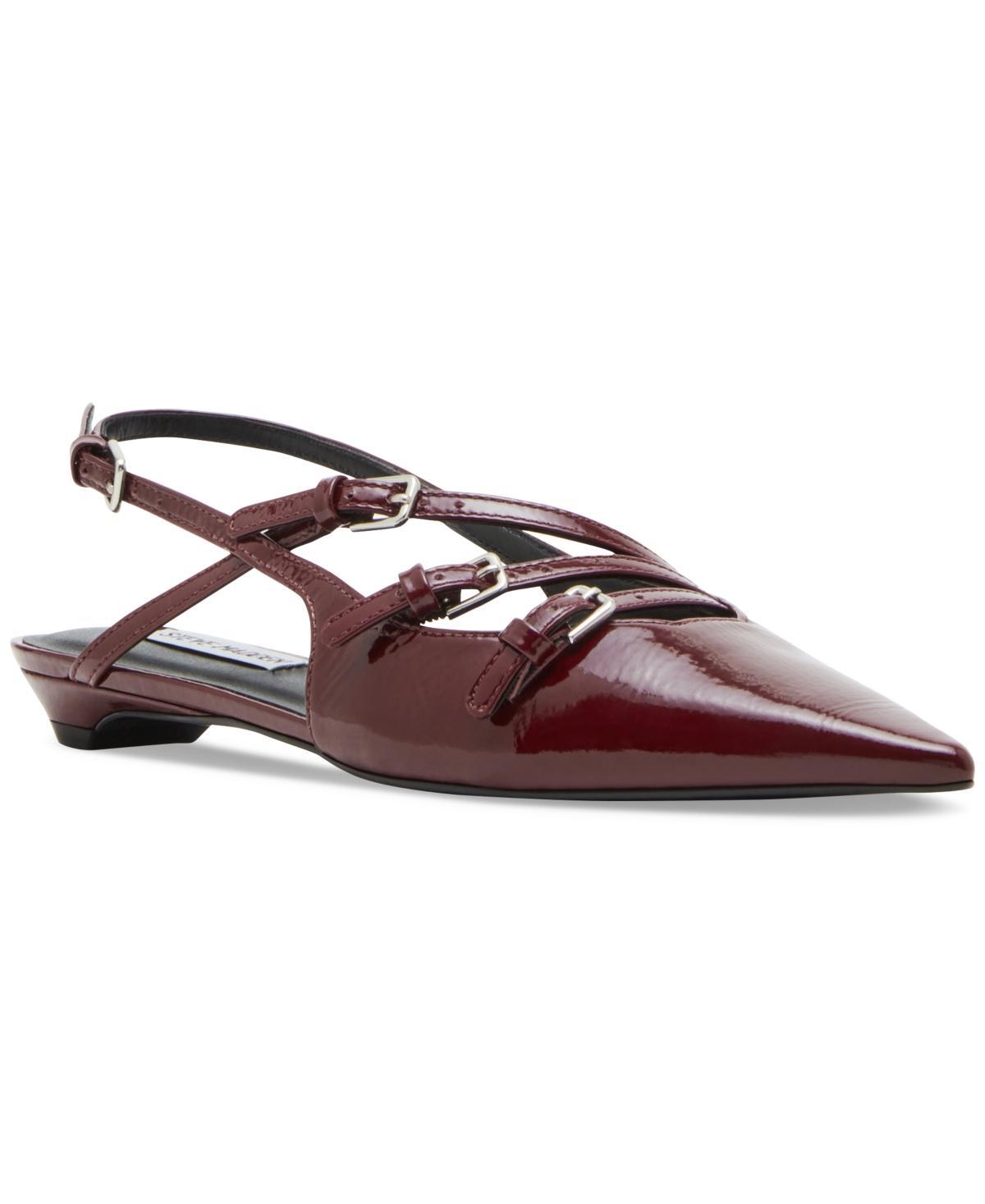 Steve Madden Womens Peony Strappy Pointed-Toe Slingback Flats product image