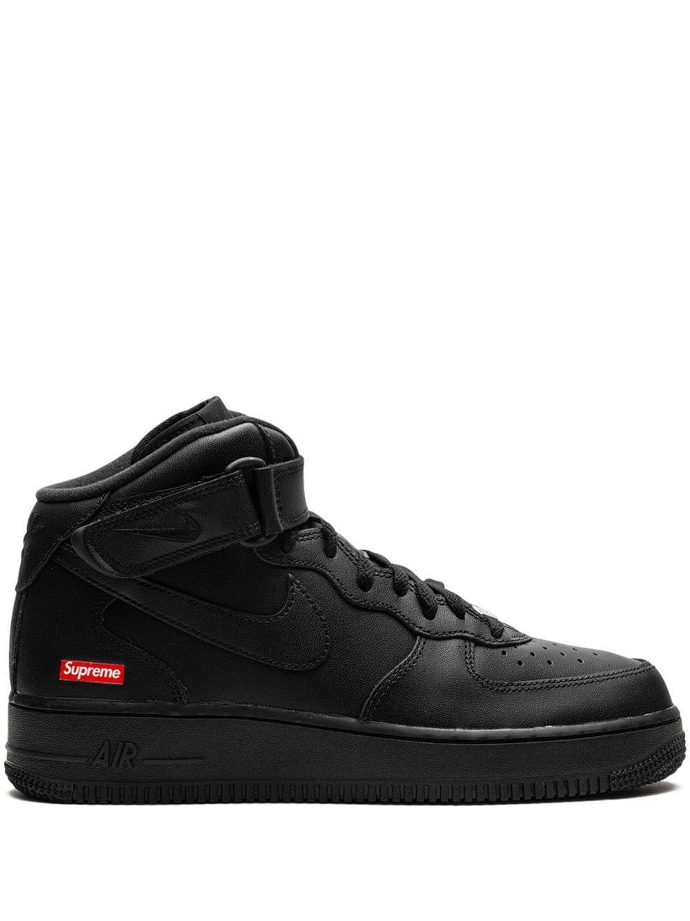 X Supreme Air Force 1 Mid "mini Box Logo In Black Product Image