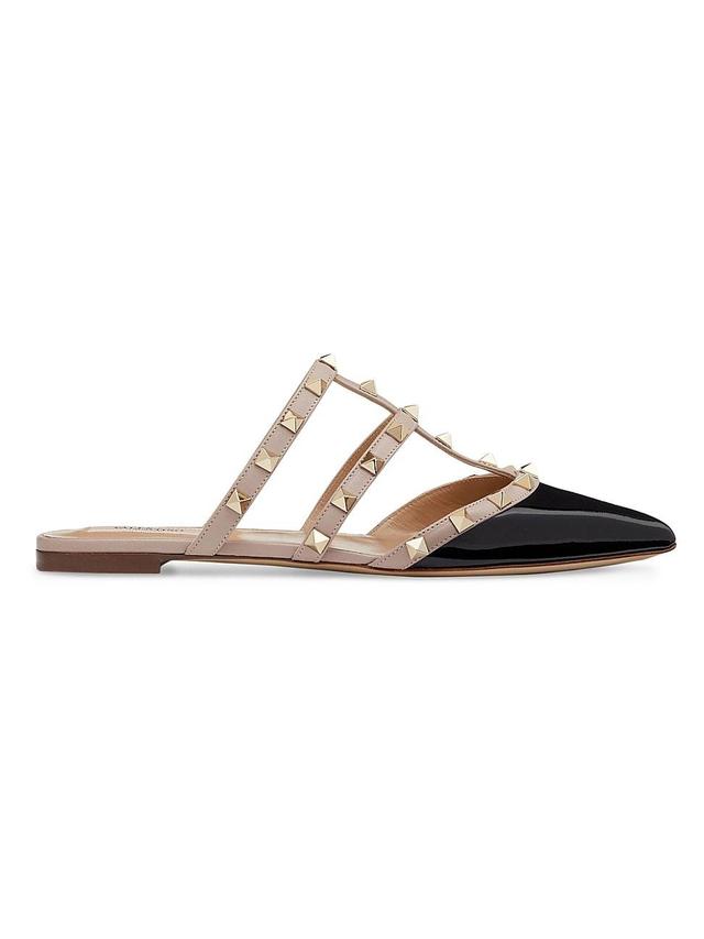 Womens Rockstud Patent-Leather Mules Product Image