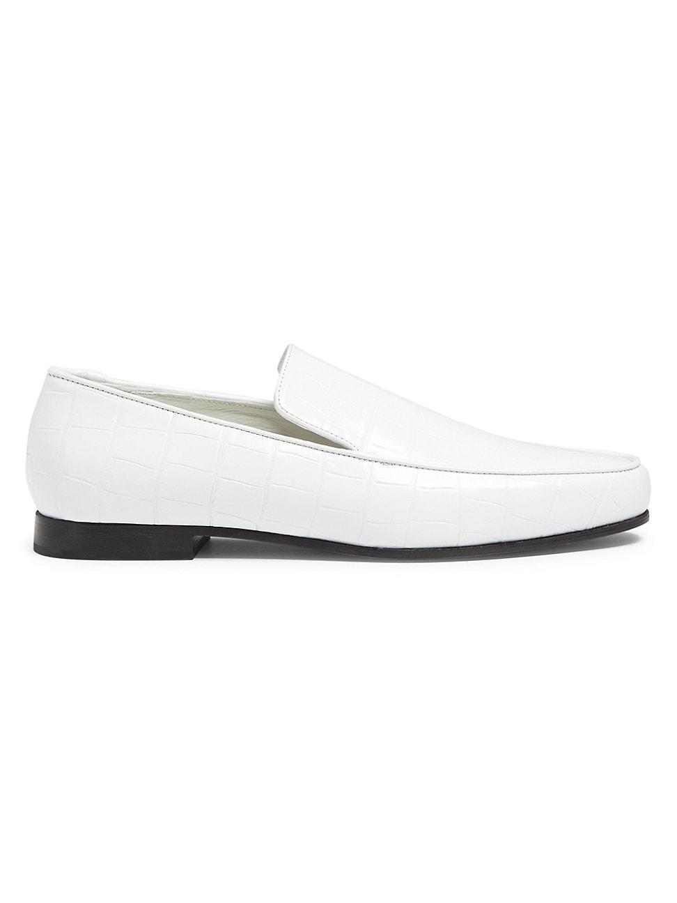 Womens The Croco Embossed-Leather Loafers Product Image