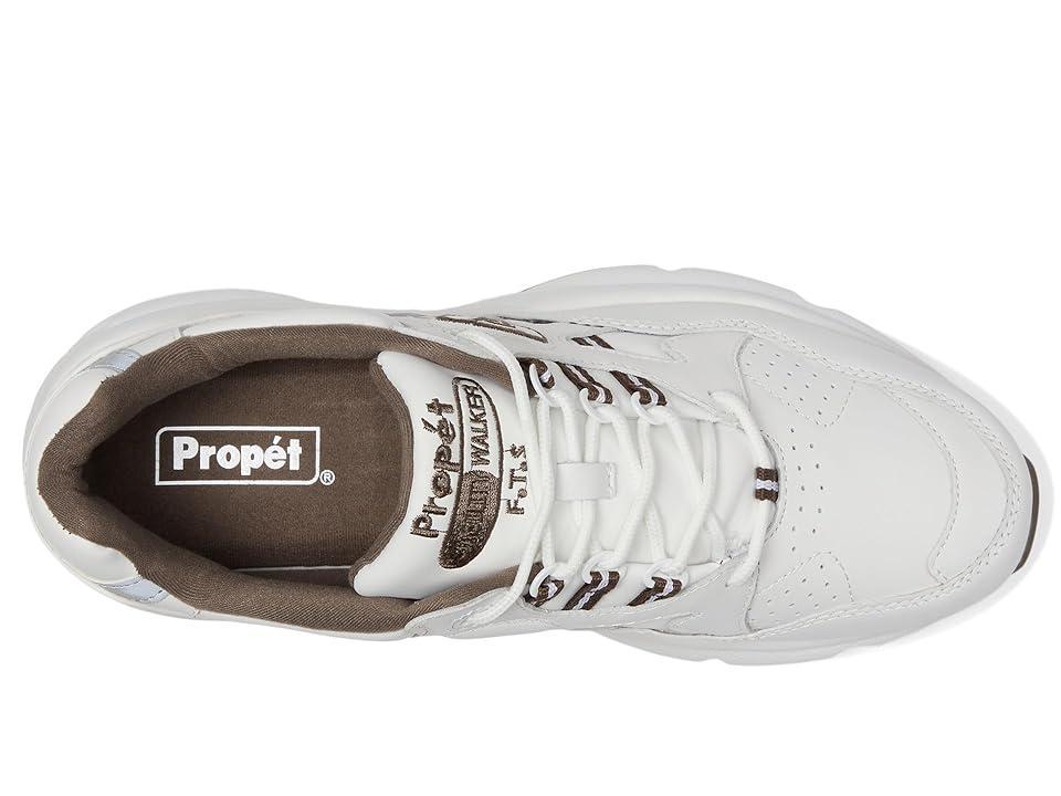 Propet Stability Walker Mens Sneakers White Brown Product Image