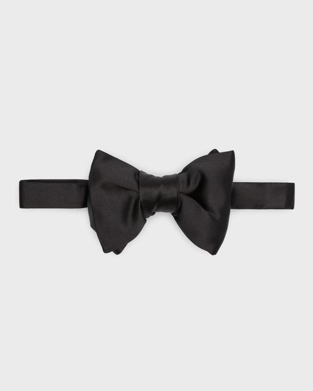 TOM FORD Pre-Tied Silk Twill Bow Tie in Black at Nordstrom Product Image