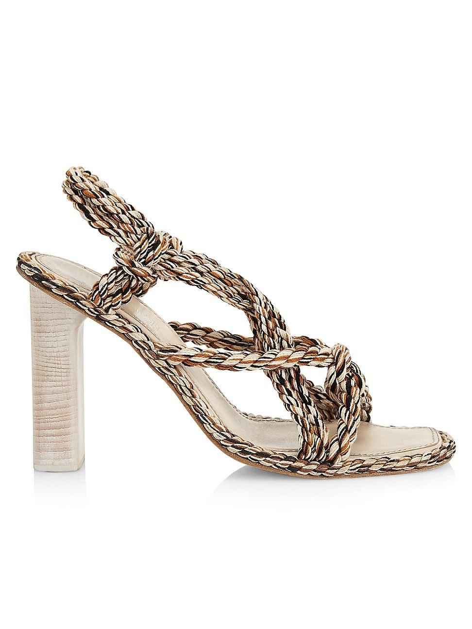 Womens Uma Twisted-Rope High-Heel Slingback Sandals Product Image