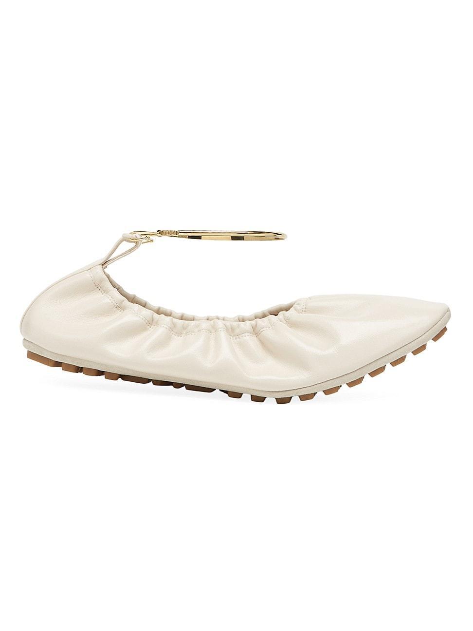 Womens Show Leather Ballerina Flats Product Image