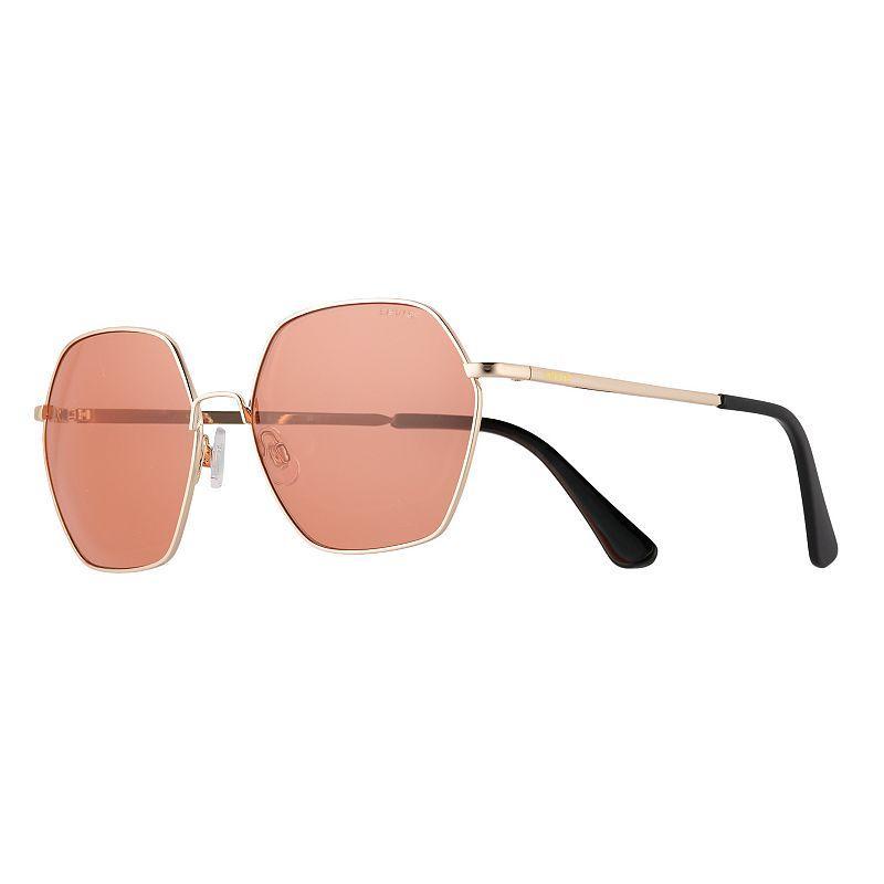 Womens Levis 59mm Geometric Metal Hexagonal Sunglasses Product Image