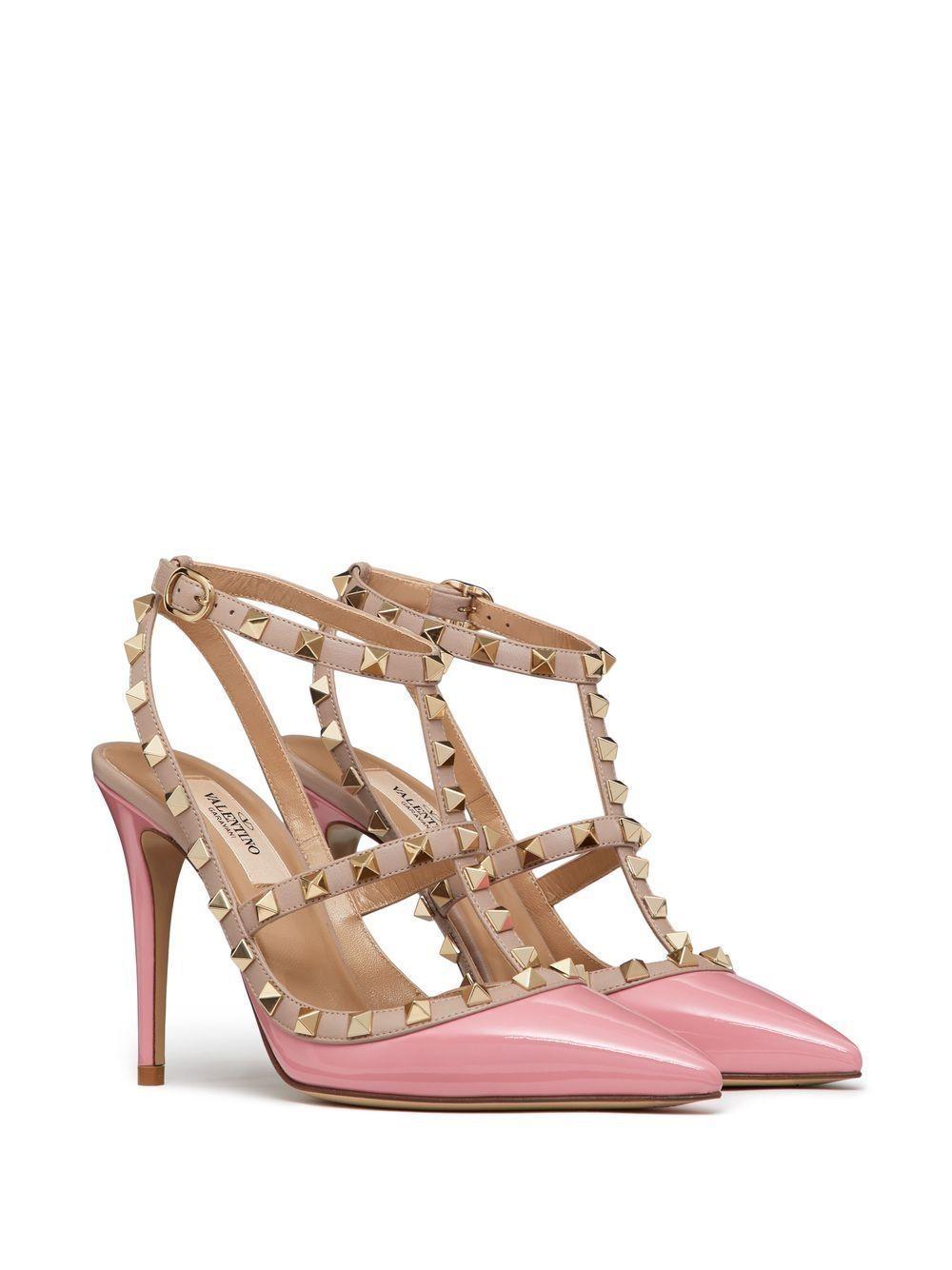 Rockstud High-heel Pumps In Pink Product Image