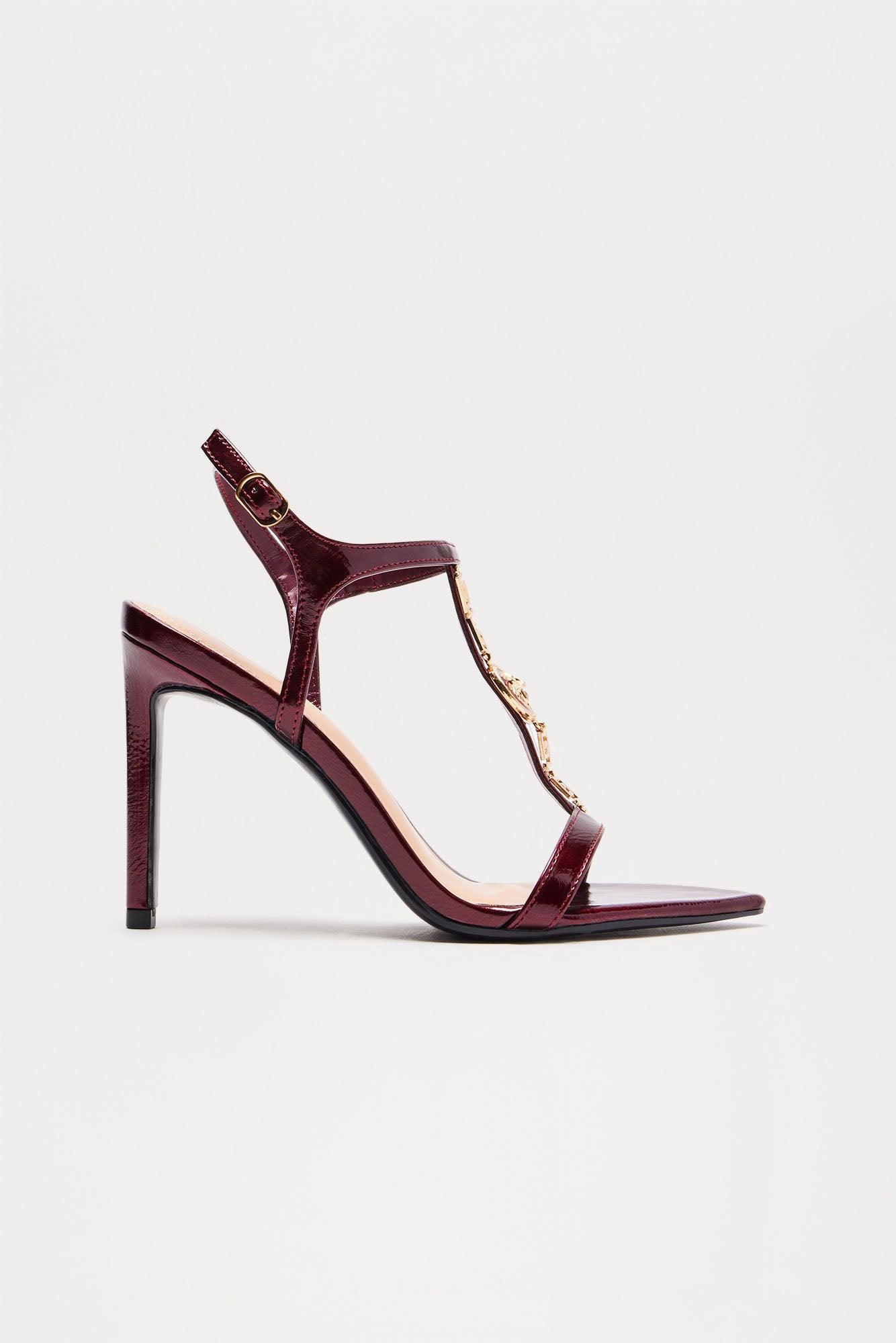 Brazil Hardware Heels - Burgundy Product Image