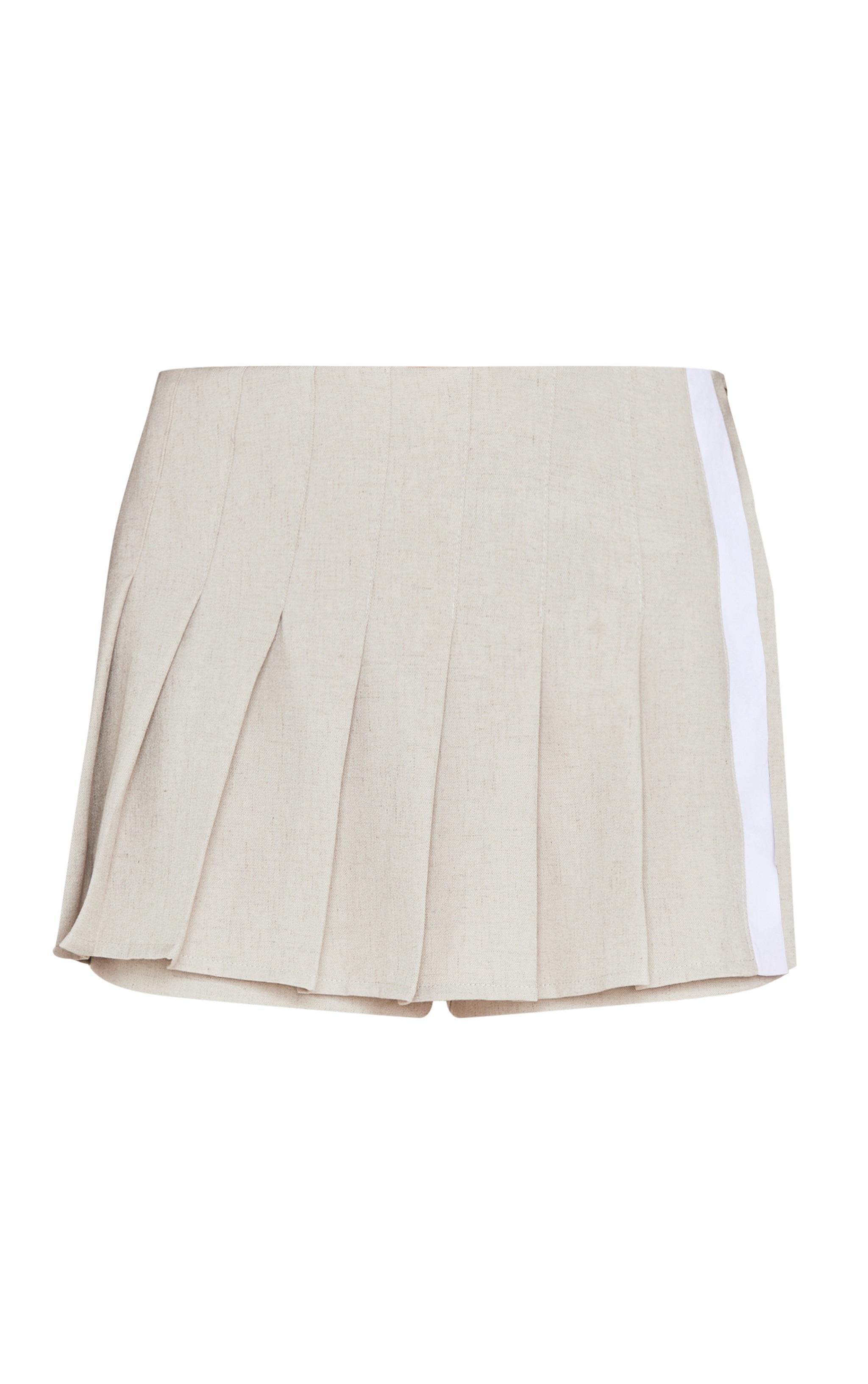 Stone Tailored Pleated Mini Skort Product Image