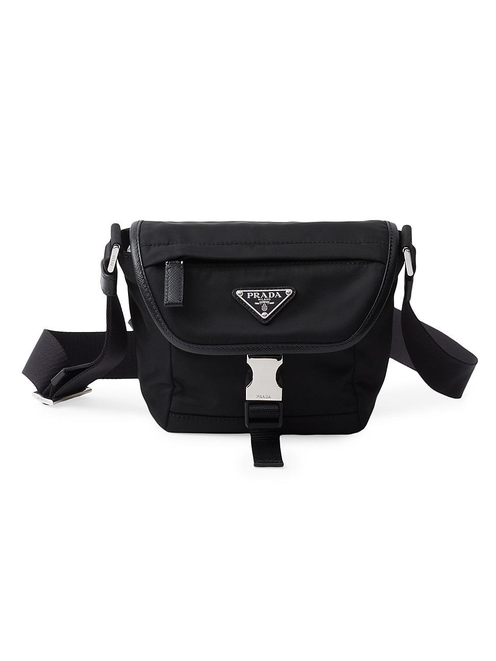 Mens Re-Nylon and Saffiano Leather Shoulder Bag Product Image