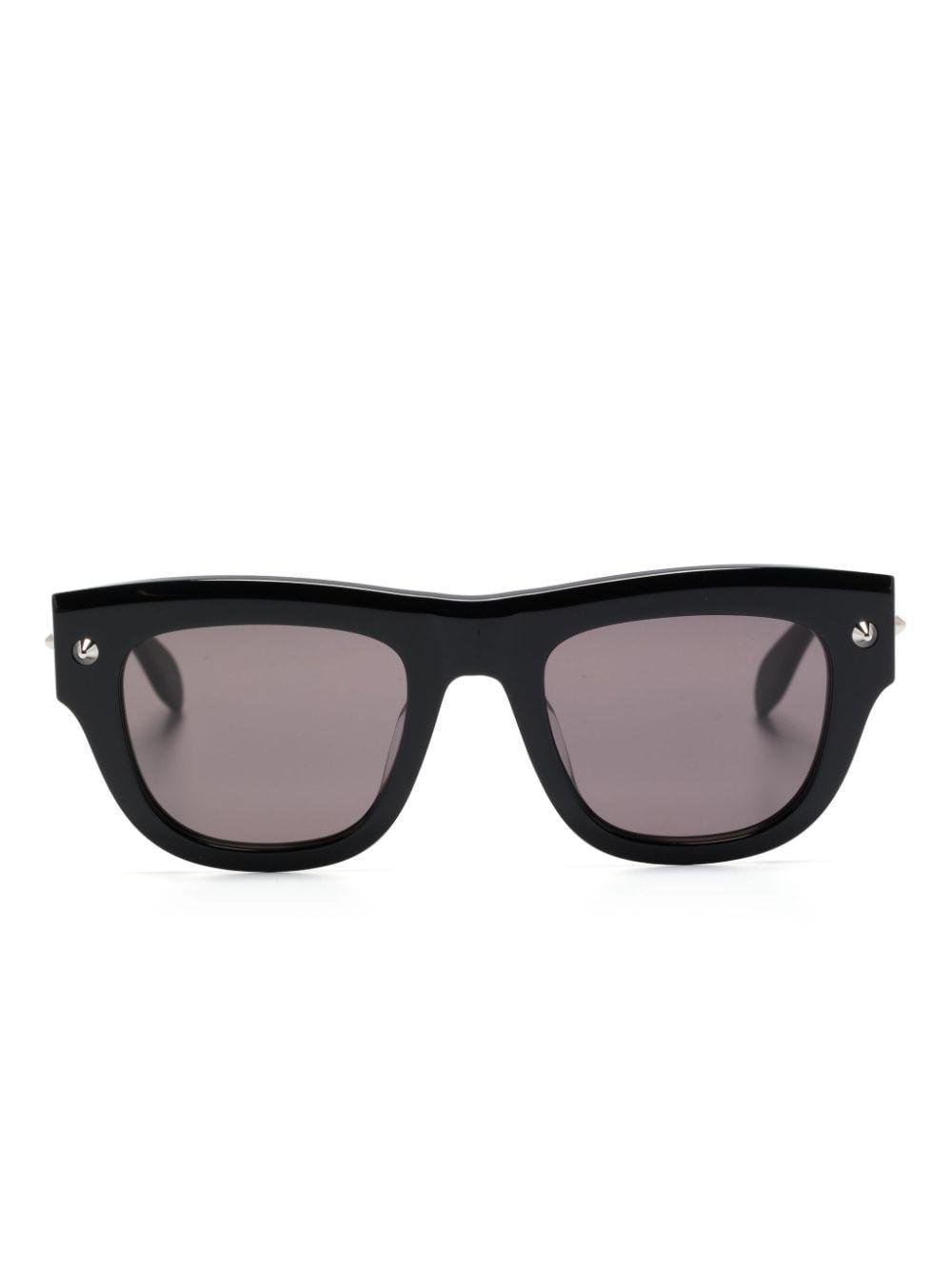 Spike Stud-detailing D-frame Sunglasses In Black Product Image