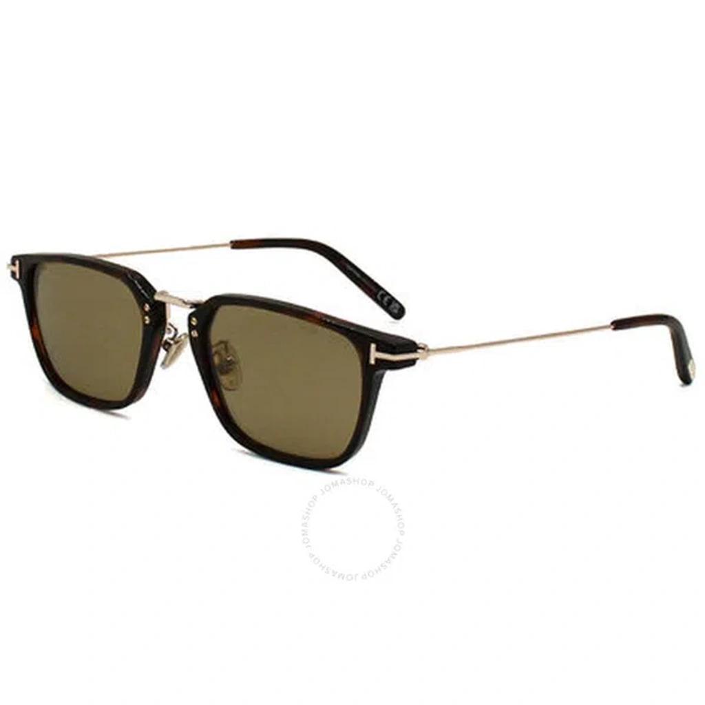 Brown Square Men's Sunglasses Ft1042-d 52e 52 In Gray Product Image