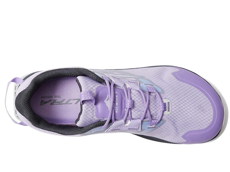 Altra Women's Lone Peak All-Weather Low 2 Shoe Grey / Purple Product Image