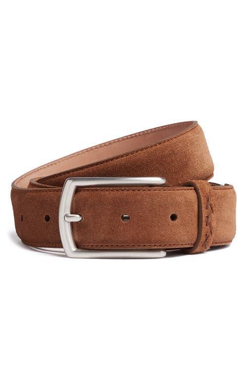 ZEGNA Triple Stitch Suede Belt Product Image