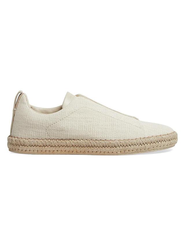 Mens Linen Blend Triple Stitch Espadrilles Product Image