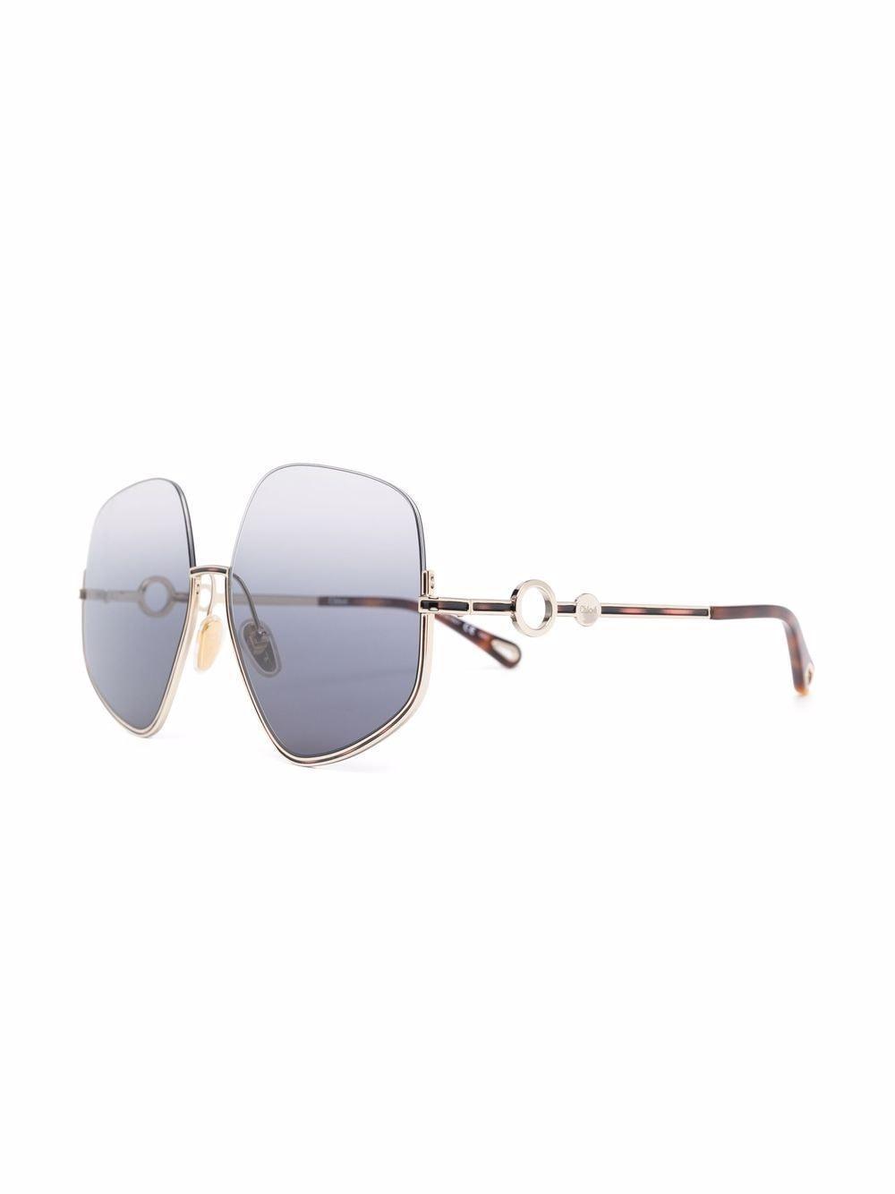 Sofya Oversized Frame Sunglasses In Grey Product Image