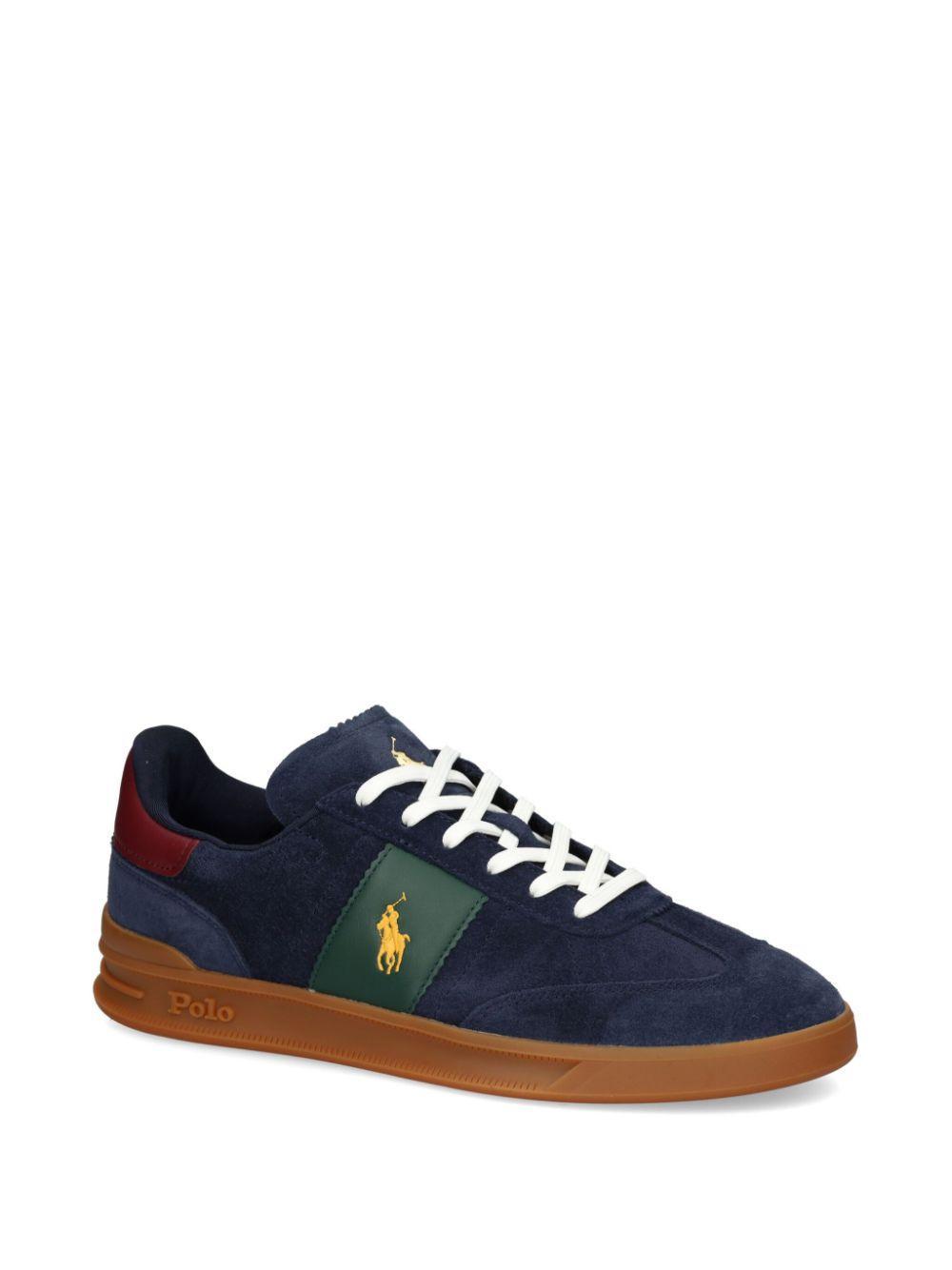 POLO RALPH LAUREN Heritage Aera Suede Trainer In Navy Product Image