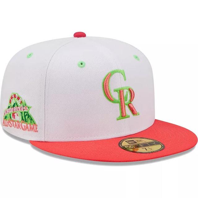 Mens New Era /Coral Colorado Rockies 1998 MLB All-Star Game Strawberry Lolli 59FIFTY Fitted Hat Product Image