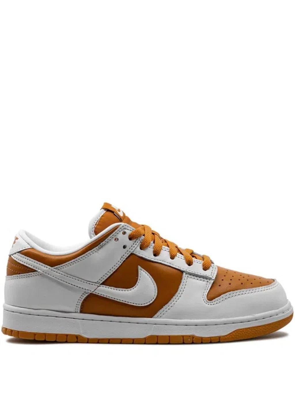 White Dunk Low Sneakers In Orange Product Image