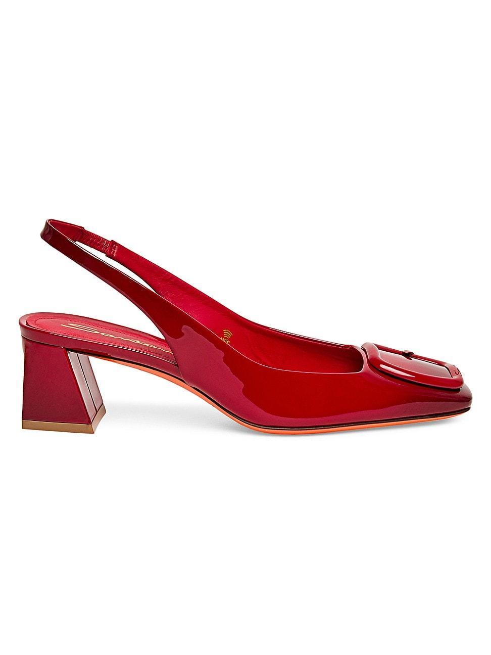 Womens Lemon 50MM Patent Leather Slingback Pumps Product Image