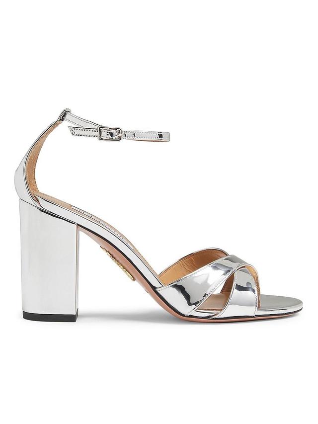 Womens Divine 85MM Metallic Leather Sandals Product Image