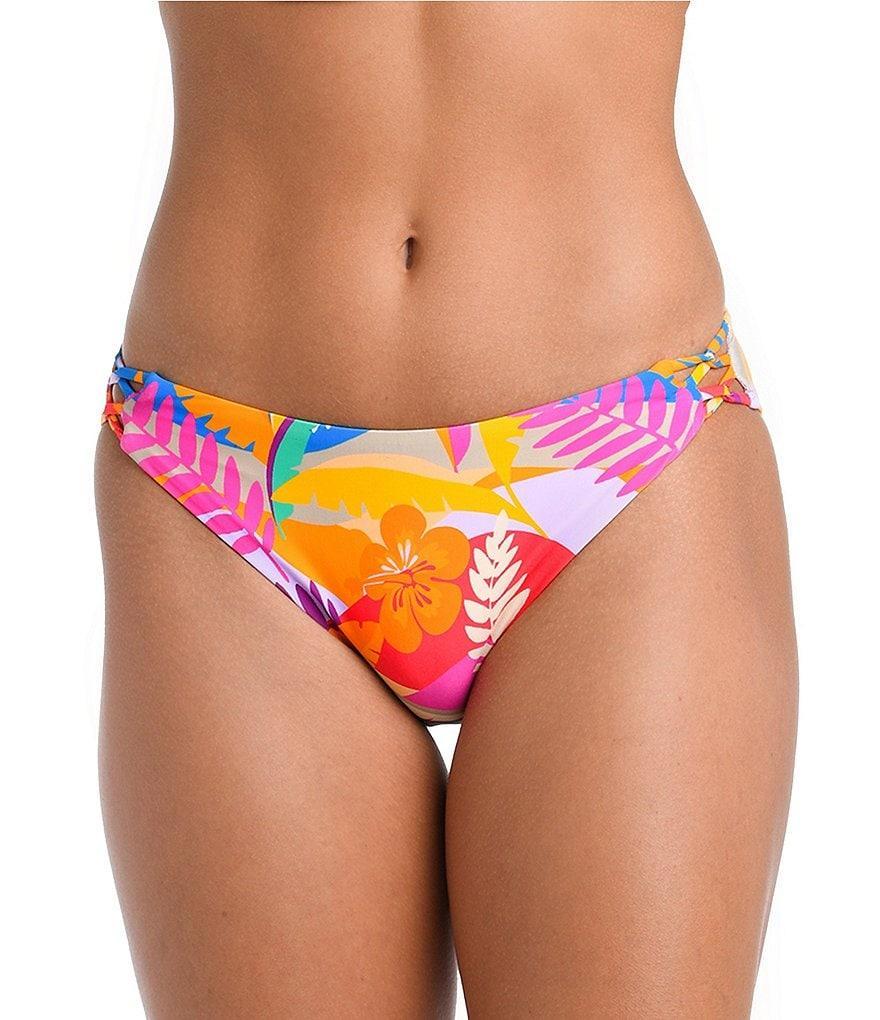 Hobie Tropic Like It's Hot Tropical Print Strappy Side Hipster Swim Bottom Product Image