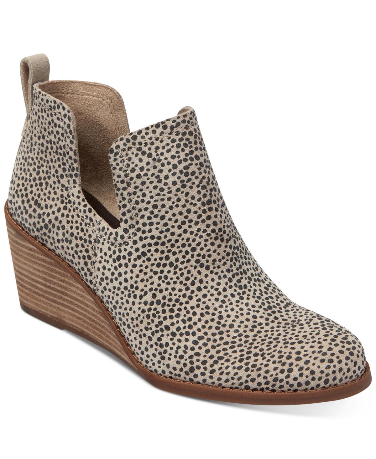 Toms Womens Kallie Cutout Slip On Wedge Booties Product Image