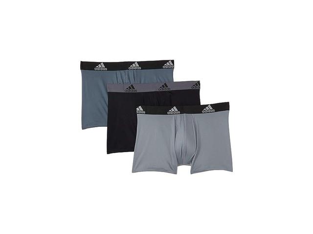 Mens adidas 3-pack Performance Trunks Grey Product Image