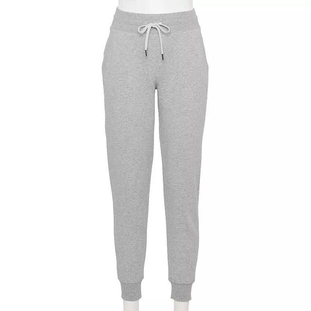 Petite Tek Gear Ultrasoft Fleece Joggers, Womens Dark Frost Grey Product Image