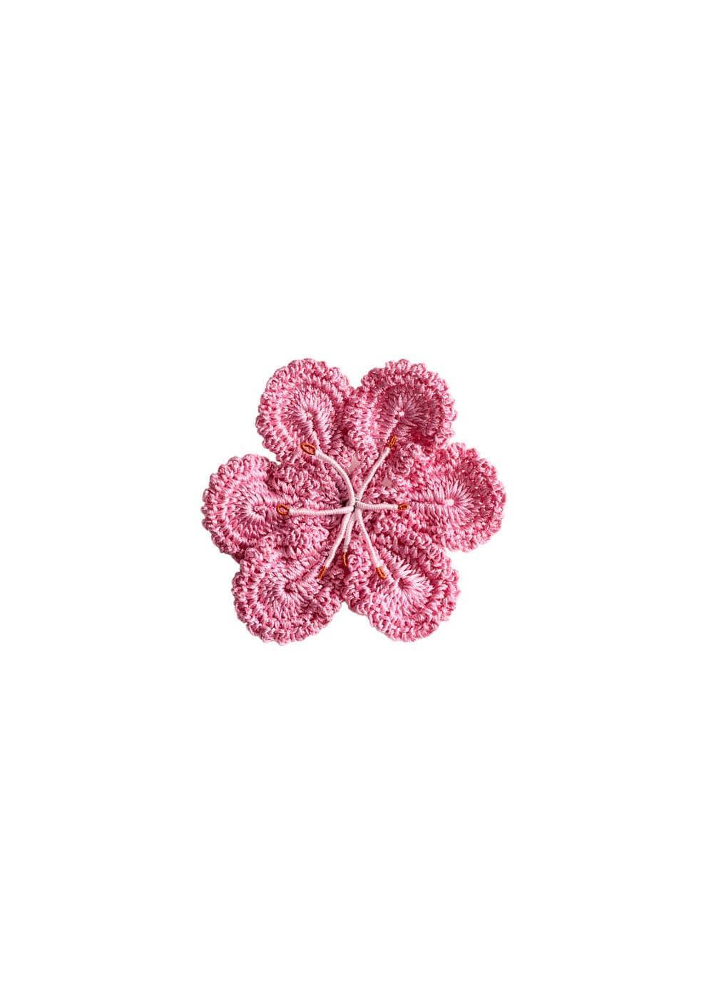 MANGO - Crochet flower brooch - One size - Women Product Image