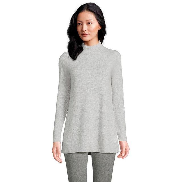 Womens Lands End Cashmere Mock Neck Swing Tunic Sweater Product Image