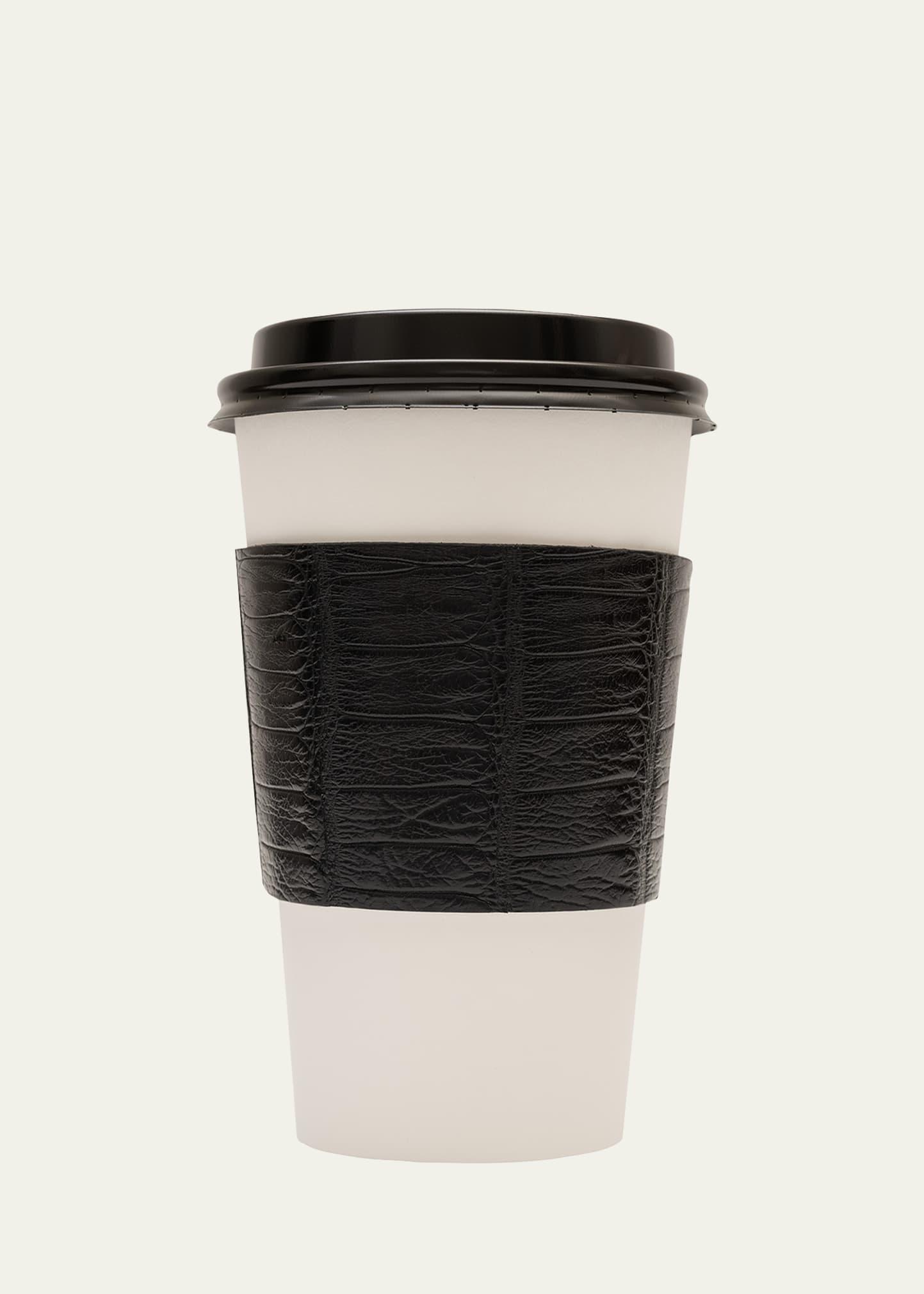 Mens Matte Alligator Leather Cup Sleeve Product Image