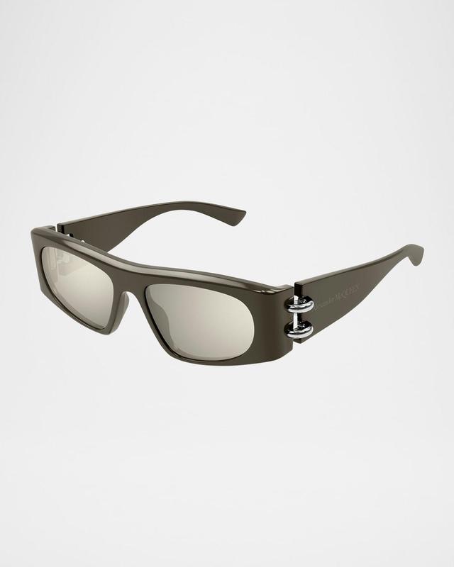 Men's AM0471SM Acetate Rectangle Sunglasses Product Image