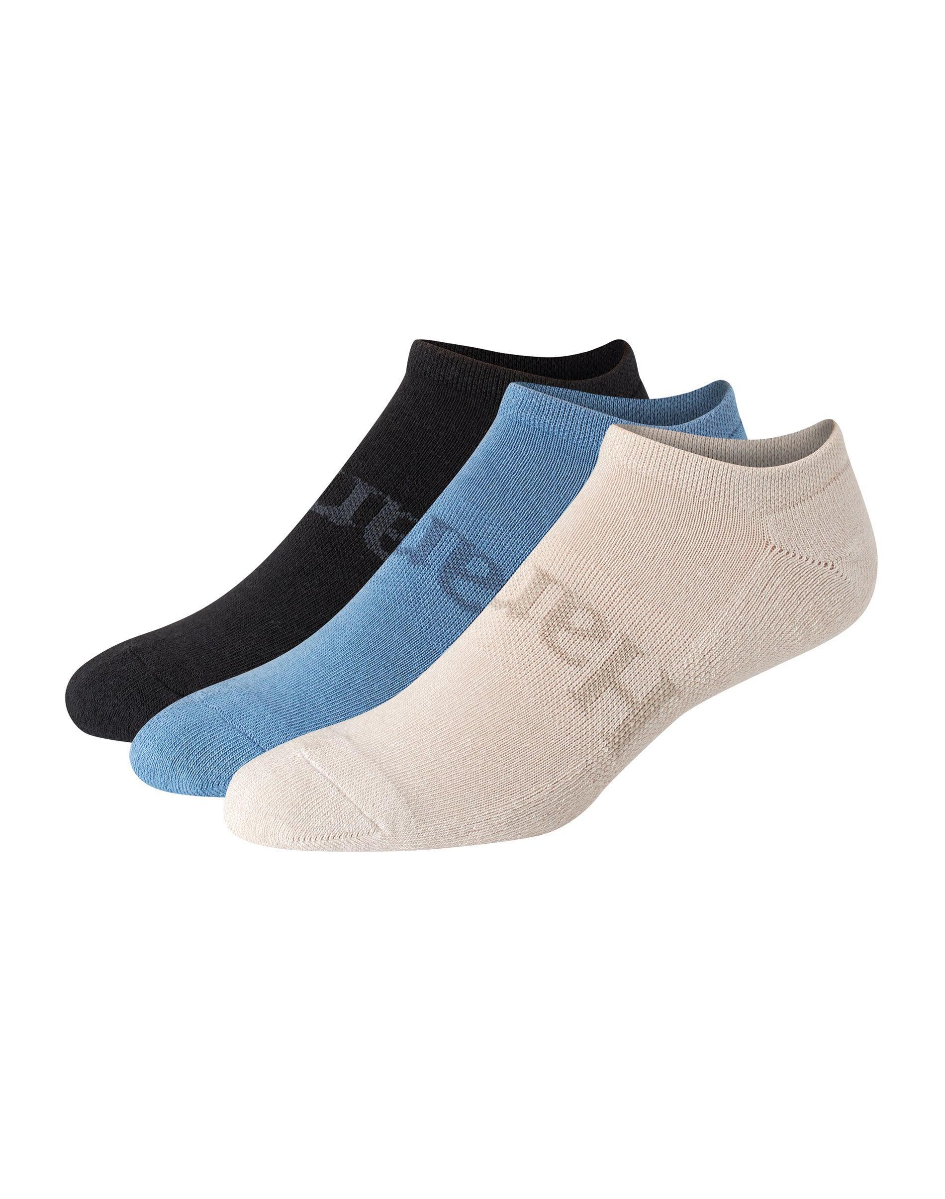 Hanes Originals Mens SuperSoft No Show Socks, 3-Pairs Wintergreen Dream/Black/White 6-12 Product Image