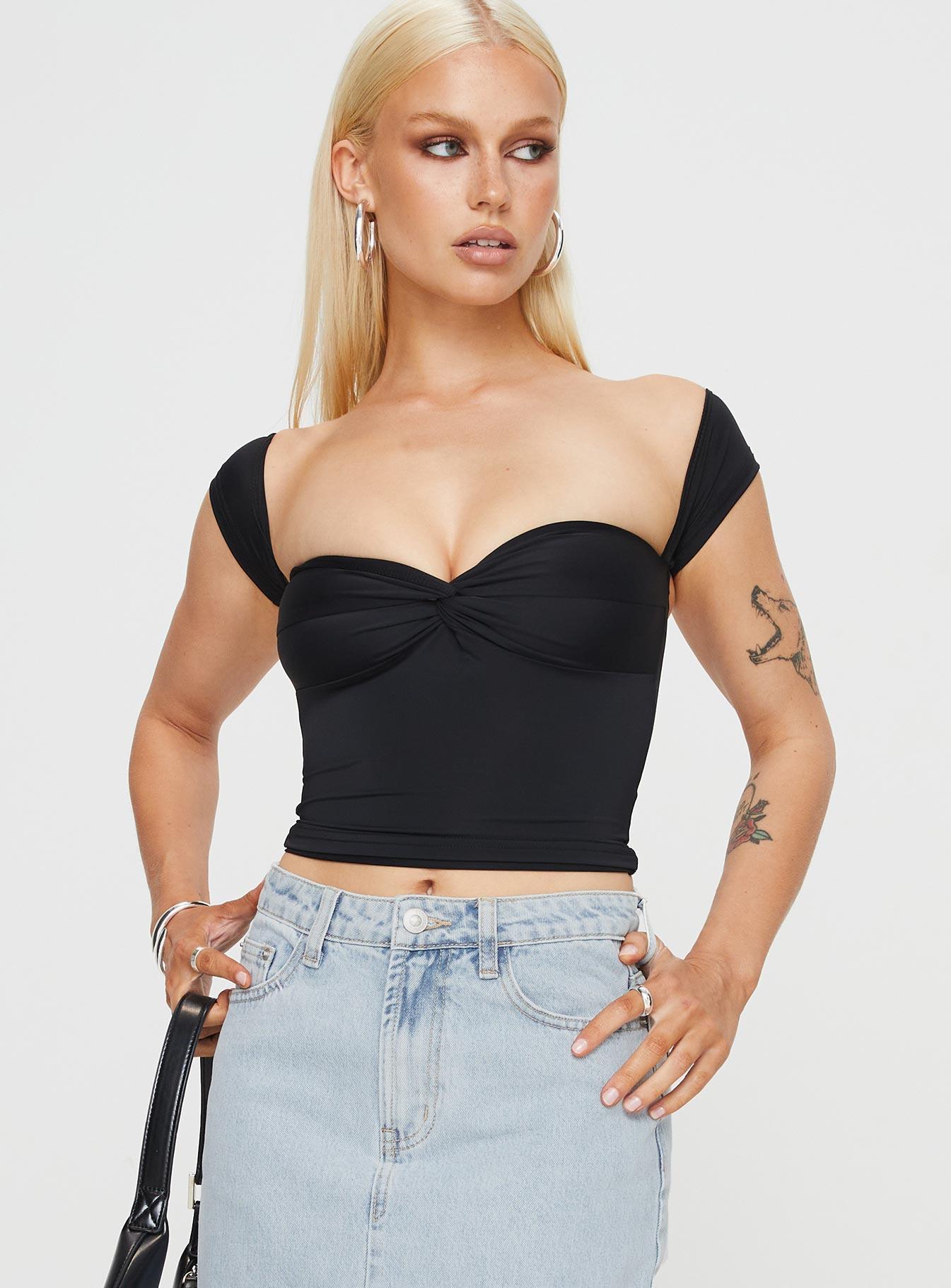 Larisha Off The Shoulder Top Black Product Image