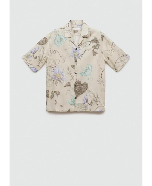 Mango Mens Flowy Floral Print Shirt Product Image