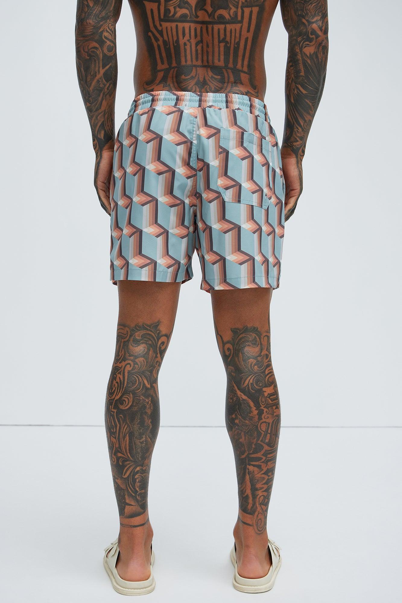 Escapade Swim Trunks - Teal/combo Product Image