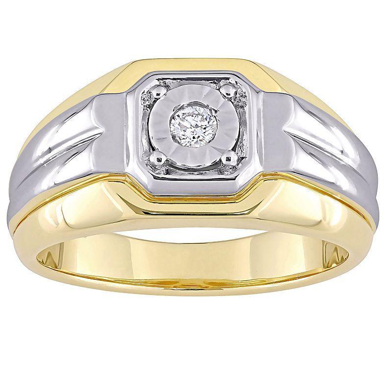 Stella Grace Mens 10k White Gold 1/10 Carat T.W. Diamond Wedding Band Product Image