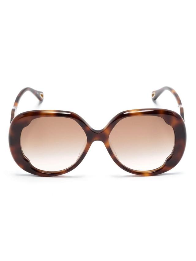 Lilli Sonnenbrille Mit Oversized-gestell In Braun Product Image