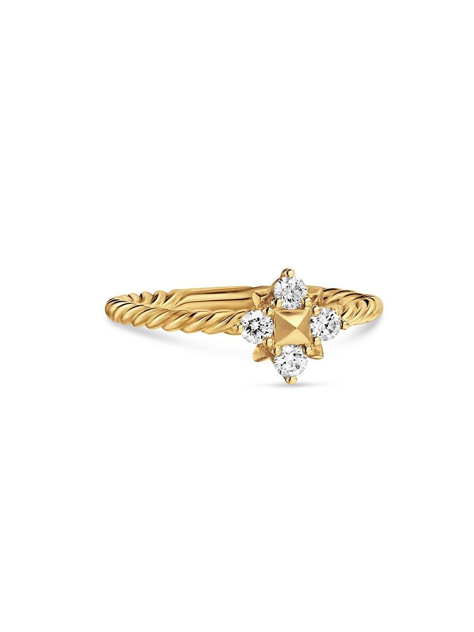 Womens Petite Modern Renaissance Pyramid Ring in 18K Yellow Gold Product Image