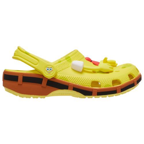 Crocs Mens Crocs Spongebob Classic Clogs - Mens Shoes Yellow/Brown/Red Product Image