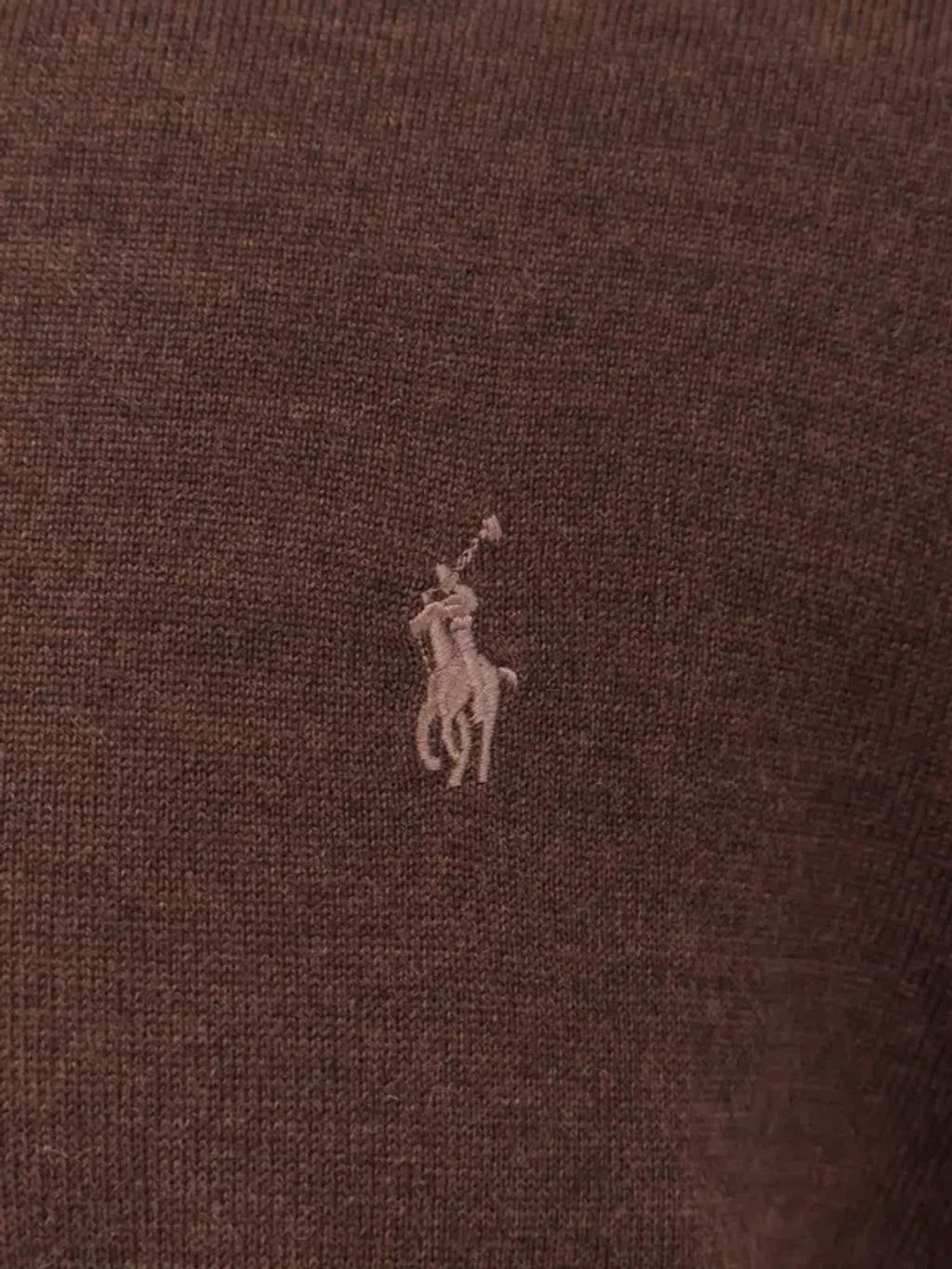 Logo Embroidered Crewneck Jumper In Brown Product Image