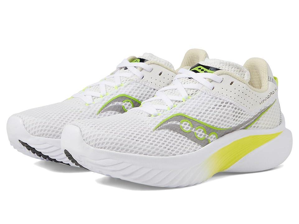 Saucony Mens Saucony Kinvara 14 - Mens Running Shoes Citron/Black/White Product Image