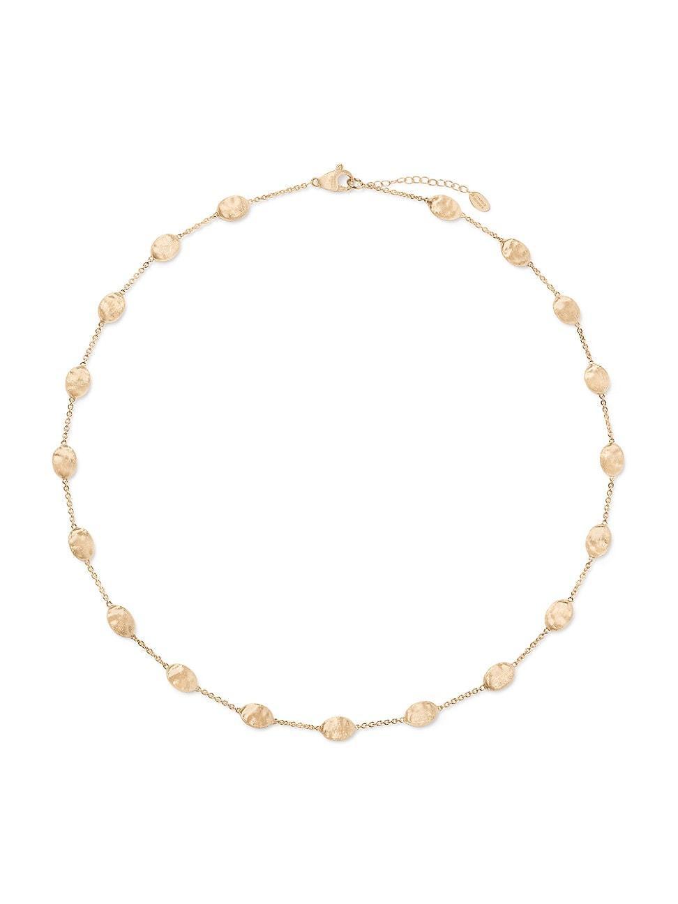 Womens Siviglia 18K Yellow Gold Medium Bead Station Necklace Product Image